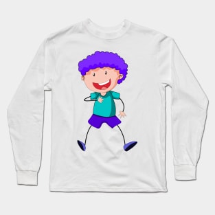 cartoon boy Long Sleeve T-Shirt